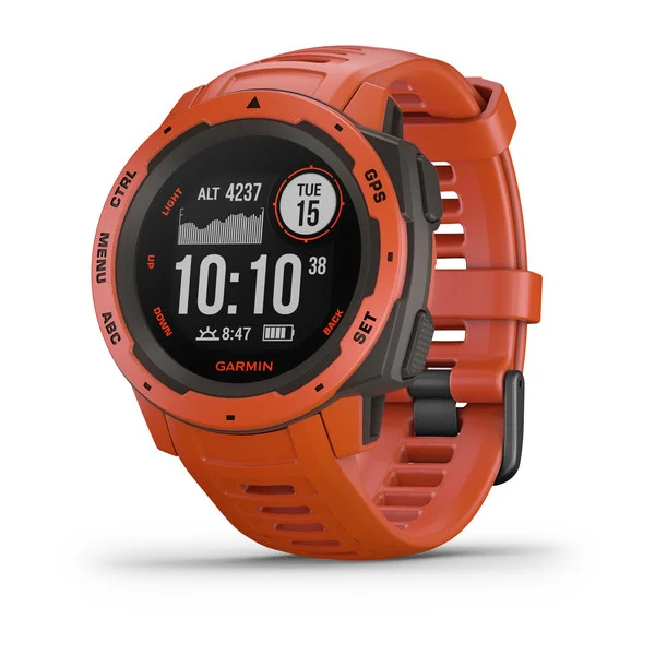 Garmin Instinct Flame Red Rugged, reliable outdoor GPS watch Part Number 010-02064-34