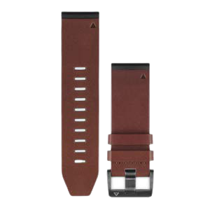 Garmin QUICKFIT 26mm coffee brown leather strap Part Number- 010-12517-11