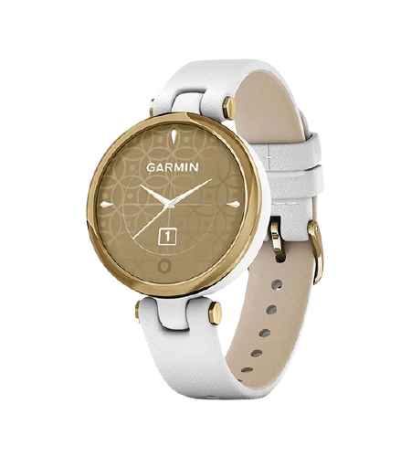 Garmin Lily LightGold, White, Classic Edition  Leather Part Number-010-02384-F3
