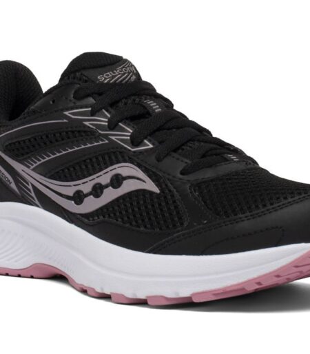 Saucony Cohesion 14 Women's Running Shoe (Wide) Black/Pink Women's S10629-1 W
