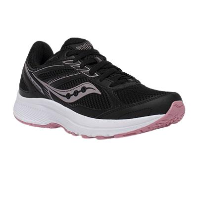 Saucony Cohesion 14 Women's Running Shoe (Wide) Black/Pink Women's S10629-1 W