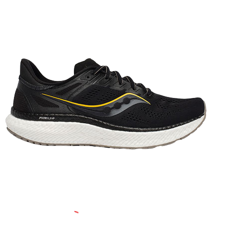 Saucony Hurricane 23 Men's Running Shoe (Wide) Black/Vizigold-S20616-45 W