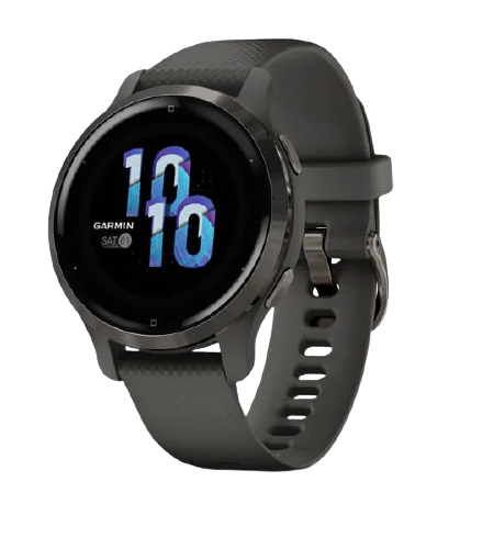 Venu 2S - Gray Slate Stainless Steel Bezel with Graphite Case and Silicone Band-010-02429-70
