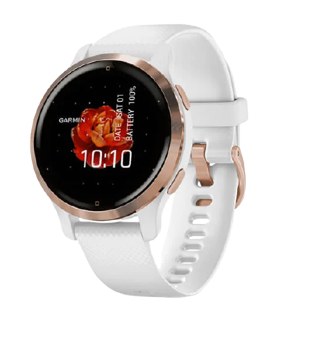 Venu 2S - Rose Gold Stainless Steel Bezel with White Case and Silicone Band-010-02429-73