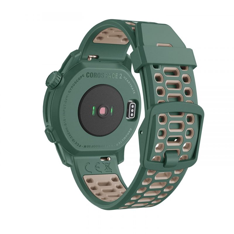 Coros PACE 2 Speed Series  Premium GPS Sport Watch Green - Silicone Strap ‎‎Part Number WPACE2-GRN