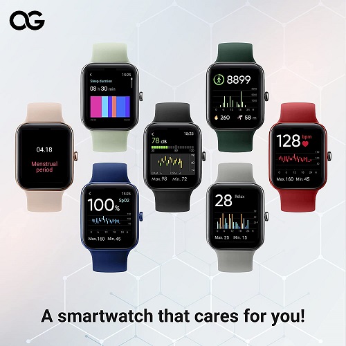 OG Armour Pro Smart Watch with 24*7 Spo2 Monitoring, Stress, Sleep, Heart Rate