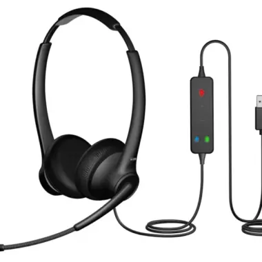 Cyber Acoustics Training Headset AI Noise Reduction AC-304TR