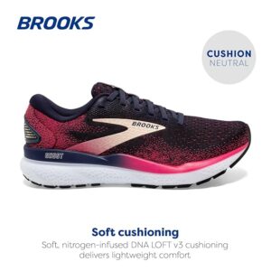 Brooks Women’s Ghost 16 Peacoat/Raspberry/Apricot Neutral Running Shoe (Valentine’s Sale)