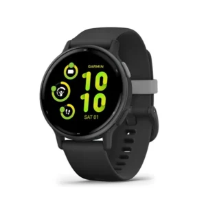 Garmin vivoactive 5 Slate Aluminum Bezel with Black Case and Silicone Band(010-02862-10)